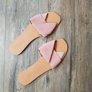 NEW-Asos slides, dusty pink, sz 8